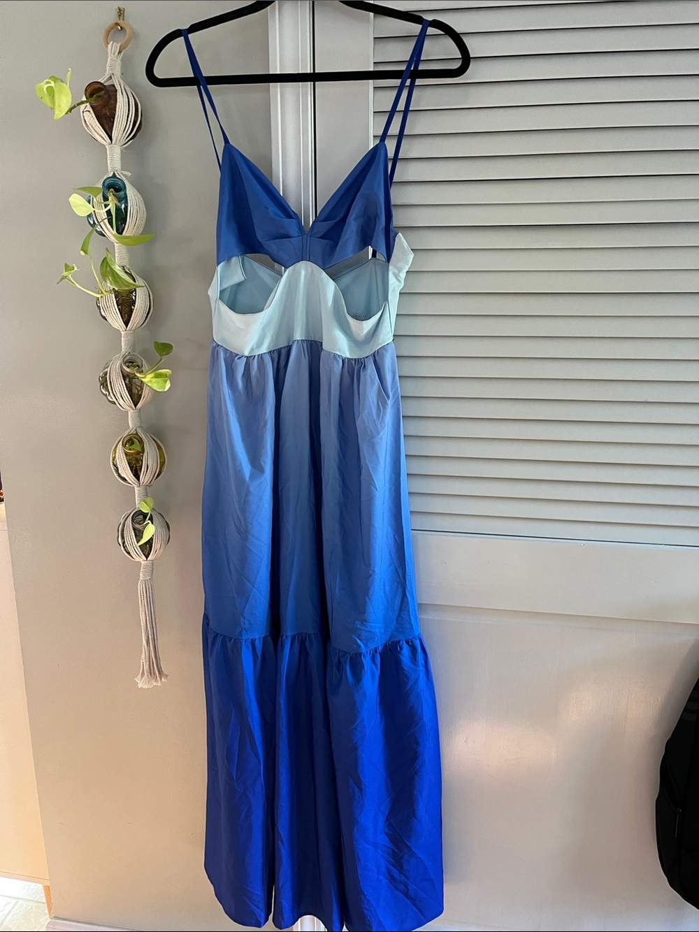 Blue Ombre Dress with Light Blue Accents